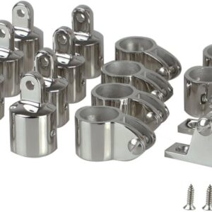 PHASFBJ 16-Pack 316 Stainless Steel Marine Hardware Mounting Kit, Boat Roof Mounting Accessories, Includes 3 Accessories, Fits Most Boats, Speedboats, Yachts