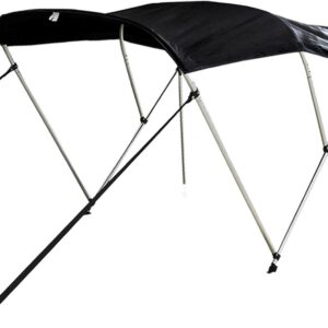 Windzerdong 600D 3 Bow Biminii Top Replacement Canvas Cover Boot Cover with Frame Waterproof Anti UV Boat Cover Marine Accessories(85-90W)